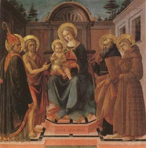 Francesco di Stefano called Pesellino The Virgin and Child Surrounded (mk05) china oil painting image